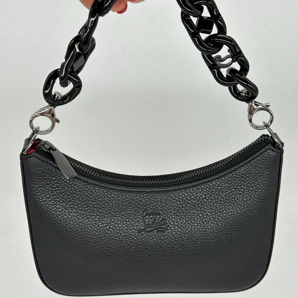 Christian Louboutin LOUBILA Mini Chain Link Leather Shoulder Crossbody Bag - Picture 6 of 16